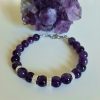 Bratara din ametist natural pentru purificare