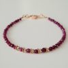 Bratara din Rubine naturale si accesorii placate aur 14K