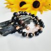 Bratara unisex din onix negru pentru curatarea aurei