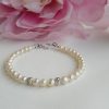 Bratara eleganta din perle albe cu argint 925