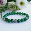 Bratara creatie Calcedonie verde si accesorii de calitate
