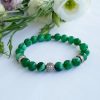 Bratara creatie Calcedonie verde si accesorii de calitate