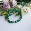 Bratara creatie Calcedonie verde si accesorii de calitate