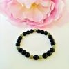 Bratara unisex din pietre naturale, onix negru si jasper verde