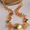 Colier unicat din Citrin natural cu accesorii de calitate