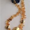 Colier unicat din Citrin natural cu accesorii de calitate