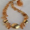 Colier unicat din Citrin natural cu accesorii de calitate