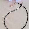 Colier spinel pietre microfatetate cu accesorii rodiate