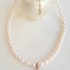 Colier elegant din perle naturale cu pandant inima