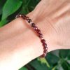 Bratara din Granat de calitate, pietre naturale cu argint 925 roze